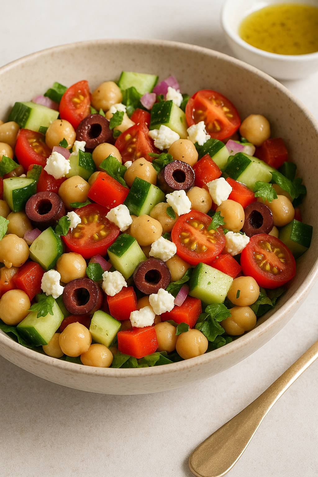 Mediterranean Chickpea Salad Bowl